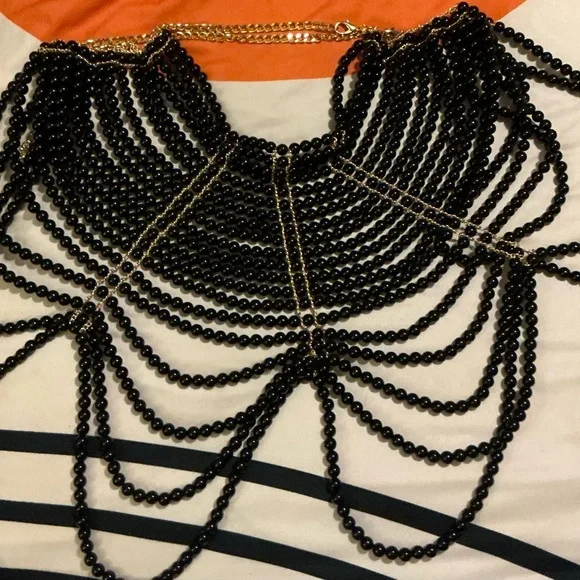 Pearl Body Chain Hand-woven Pearl Shawl Fashion  Body Jewelry By Bodily - Picture 9 of 15